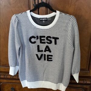 Karl Lagerfeld Black and White Women's Sweater